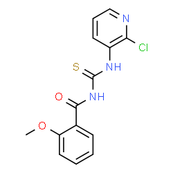 ChemSpider 2D Image | N-[(2-Chloro-3-pyridinyl)carbamothioyl]-2-methoxybenzamide | C14H12ClN3O2S