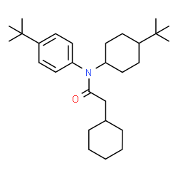ChemSpider 2D Image | 2-Cyclohexyl-N-[4-(2-methyl-2-propanyl)cyclohexyl]-N-[4-(2-methyl-2-propanyl)phenyl]acetamide | C28H45NO