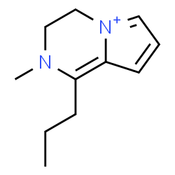 ChemSpider 2D Image | 2-Methyl-1-propyl-3,4-dihydropyrrolo[1,2-a]pyrazin-2-ium | C11H17N2