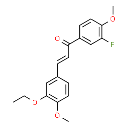 ChemSpider 2D Image | (2E)-3-(3-Ethoxy-4-methoxyphenyl)-1-(3-fluoro-4-methoxyphenyl)-2-propen-1-one | C19H19FO4