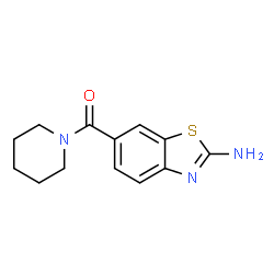ChemSpider 2D Image | 6-(1-Piperidinylcarbonyl)-1,3-benzothiazol-2-ylamine | C13H15N3OS