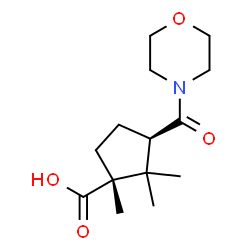 ChemSpider 2D Image | (1R,3R)-1,2,2-Trimethyl-3-(4-morpholinylcarbonyl)cyclopentanecarboxylic acid | C14H23NO4