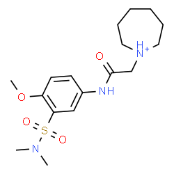 ChemSpider 2D Image | 1-(2-{[3-(Dimethylsulfamoyl)-4-methoxyphenyl]amino}-2-oxoethyl)azepanium | C17H28N3O4S