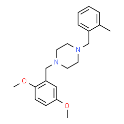 ChemSpider 2D Image | 1-(2,5-Dimethoxybenzyl)-4-(2-methylbenzyl)piperazine | C21H28N2O2
