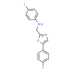 ChemSpider 2D Image | N-{[5-(4-Fluorophenyl)-1,3-oxazol-2-yl]methyl}-4-iodoaniline | C16H12FIN2O