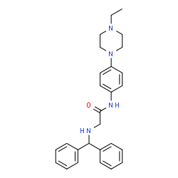 ChemSpider 2D Image | N~2~-(Diphenylmethyl)-N-[4-(4-ethyl-1-piperazinyl)phenyl]glycinamide | C27H32N4O