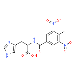 ChemSpider 2D Image | N-(4-Methyl-3,5-dinitrobenzoyl)histidine | C14H13N5O7