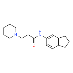 ChemSpider 2D Image | N-(2,3-Dihydro-1H-inden-5-yl)-3-(1-piperidinyl)propanamide | C17H24N2O