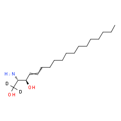 ChemSpider 2D Image | (2S,3R,4E)-2-Amino(1,1-~2~H_2_)-4-octadecene-1,3-diol | C18H35D2NO2
