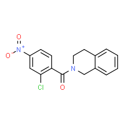 ChemSpider 2D Image | (2-Chloro-4-nitrophenyl)(3,4-dihydro-2(1H)-isoquinolinyl)methanone | C16H13ClN2O3