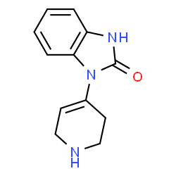 ChemSpider 2D Image | 1-(1,2,3,6-Tetrahydro-4-pyridinyl)-1,3-dihydro-2H-benzimidazol-2-one | C12H13N3O