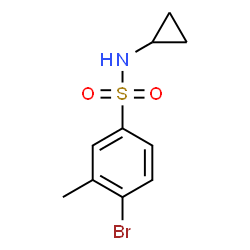 ChemSpider 2D Image | 4-Bromo-N-cyclopropyl-3-methylbenzenesulfonamide | C10H12BrNO2S