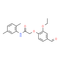 ChemSpider 2D Image | N-(2,5-Dimethylphenyl)-2-(2-ethoxy-4-formylphenoxy)acetamide | C19H21NO4