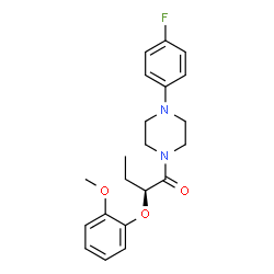 ChemSpider 2D Image | (2S)-1-[4-(4-Fluorophenyl)-1-piperazinyl]-2-(2-methoxyphenoxy)-1-butanone | C21H25FN2O3