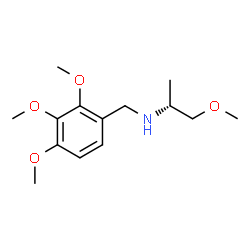 ChemSpider 2D Image | (2R)-1-Methoxy-N-(2,3,4-trimethoxybenzyl)-2-propanamine | C14H23NO4