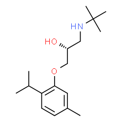 ChemSpider 2D Image | (2R)-1-(2-Isopropyl-5-methylphenoxy)-3-[(2-methyl-2-propanyl)amino]-2-propanol | C17H29NO2