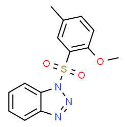 ChemSpider 2D Image | 1-[(2-Methoxy-5-methylphenyl)sulfonyl]-1H-benzotriazole | C14H13N3O3S