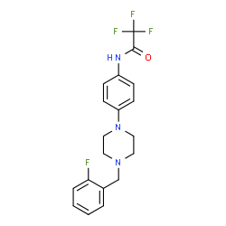 ChemSpider 2D Image | 2,2,2-Trifluoro-N-{4-[4-(2-fluorobenzyl)-1-piperazinyl]phenyl}acetamide | C19H19F4N3O