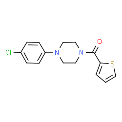 ChemSpider 2D Image | [4-(4-Chlorophenyl)-1-piperazinyl](2-thienyl)methanone | C15H15ClN2OS