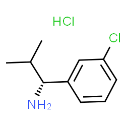 ChemSpider 2D Image | (1R)-1-(3-Chlorophenyl)-2-methyl-1-propanamine hydrochloride (1:1) | C10H15Cl2N