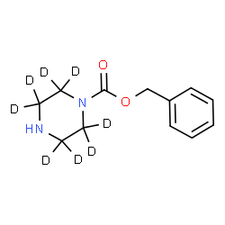 ChemSpider 2D Image | Benzyl 1-(2,2,3,3,5,5,6,6-~2~H_8_)piperazinecarboxylate | C12H8D8N2O2