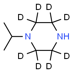 ChemSpider 2D Image | 1-Isopropyl(2,2,3,3,5,5,6,6-~2~H_8_)piperazine | C7H8D8N2