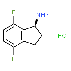 ChemSpider 2D Image | (1S)-4,7-Difluoro-1-indanamine hydrochloride (1:1) | C9H10ClF2N