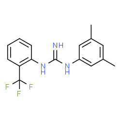ChemSpider 2D Image | 1-(3,5-Dimethylphenyl)-3-[2-(trifluoromethyl)phenyl]guanidine | C16H16F3N3