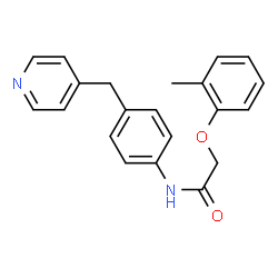 ChemSpider 2D Image | 2-(2-Methylphenoxy)-N-[4-(4-pyridinylmethyl)phenyl]acetamide | C21H20N2O2