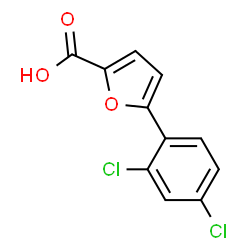 ChemSpider 2D Image | 5-(2,4-Dichlorophenyl)-2-furoic acid | C11H6Cl2O3