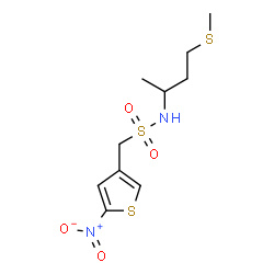 ChemSpider 2D Image | N-[4-(Methylsulfanyl)-2-butanyl]-1-(5-nitro-3-thienyl)methanesulfonamide | C10H16N2O4S3