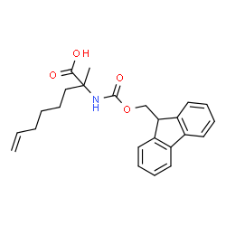 ChemSpider 2D Image | 2-{[(9H-Fluoren-9-ylmethoxy)carbonyl]amino}-2-methyl-7-octenoic acid | C24H27NO4