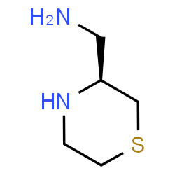 ChemSpider 2D Image | 1-[(3S)-3-Thiomorpholinyl]methanamine | C5H12N2S