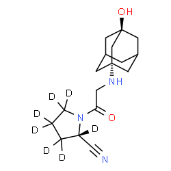 ChemSpider 2D Image | Vildagliptin-d7 | C17H18D7N3O2