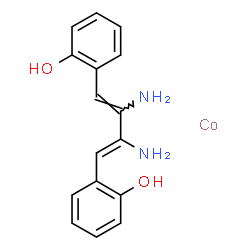 ChemSpider 2D Image | 2,2'-[(1Z,3Z)-2,3-Diamino-1,3-butadiene-1,4-diyl]diphenol - cobalt (1:1) | C16H16CoN2O2