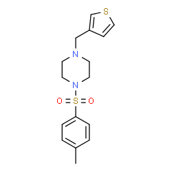 ChemSpider 2D Image | 1-Thiophen-3-ylmethyl-4-(toluene-4-sulfonyl)-piperazine | C16H20N2O2S2