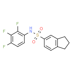 ChemSpider 2D Image | N-(2,3,4-Trifluorophenyl)-5-indanesulfonamide | C15H12F3NO2S