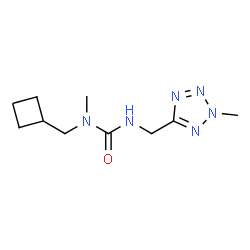 ChemSpider 2D Image | 1-(Cyclobutylmethyl)-1-methyl-3-[(2-methyl-2H-tetrazol-5-yl)methyl]urea | C10H18N6O