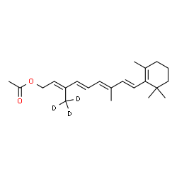 ChemSpider 2D Image | Vitamin A Acetate C20-D3 | C22H29D3O2