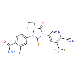ChemSpider 2D Image | N-Desmethylapalutamide | C20H13F4N5O2S