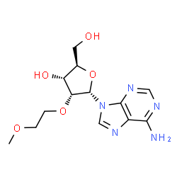 ChemSpider 2D Image | 9-[2-O-(2-Methoxyethyl)-alpha-D-ribofuranosyl]-9H-purin-6-amine | C13H19N5O5