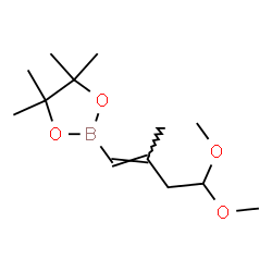 ChemSpider 2D Image | 2-[(1E)-4,4-Dimethoxy-2-methyl-1-buten-1-yl]-4,4,5,5-tetramethyl-1,3,2-dioxaborolane | C13H25BO4
