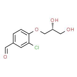 ChemSpider 2D Image | 3-Chloro-4-[(2R)-2,3-dihydroxypropoxy]benzaldehyde | C10H11ClO4