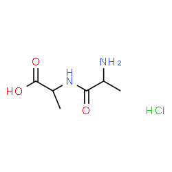 ChemSpider 2D Image | Alanylalanine hydrochloride (1:1) | C6H13ClN2O3
