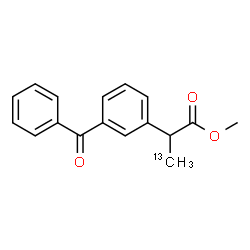ChemSpider 2D Image | Methyl 2-(3-benzoylphenyl)(3-~13~C)propanoate | C1613CH16O3