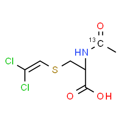 ChemSpider 2D Image | S-(2,2-Dichlorovinyl)-N-(1-~13~C)ethanoylcysteine | C613CH9Cl2NO3S