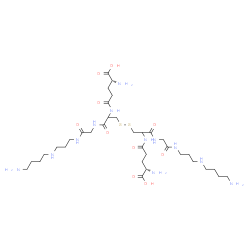 ChemSpider 2D Image | (24S)-1,24-Diamino-19-{[2-({3-[(4-aminobutyl)amino]propyl}amino)-2-oxoethyl]carbamoyl}-14-{[(4R)-4-amino-4-carboxybutanoyl]amino}-10,13,21-trioxo-16,17-dithia-5,9,12,20-tetraazapentacosan-25-oic acid 
(non-preferred name) | C34H66N12O10S2
