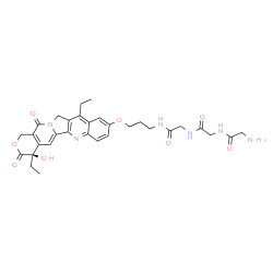 ChemSpider 2D Image | Glycylglycyl-N-(3-{[(4R)-4,11-diethyl-4-hydroxy-3,14-dioxo-3,4,12,14-tetrahydro-1H-pyrano[3',4':6,7]indolizino[1,2-b]quinolin-9-yl]oxy}propyl)glycinamide | C31H36N6O8