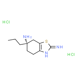 ChemSpider 2D Image | (6S)-2-Imino-6-propyl-2,3,4,5,6,7-hexahydro-1,3-benzothiazol-6-amine dihydrochloride | C10H19Cl2N3S