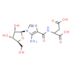 ChemSpider 2D Image | N-{[5-Amino-1-(beta-L-ribofuranosyl)-1H-imidazol-4-yl]carbonyl}aspartic acid | C13H18N4O9